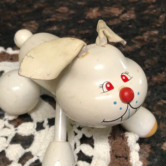 Vintage Wooden Toys Frog and Rabbit Bunny Cute Retro Toys - Picture 3 of 9